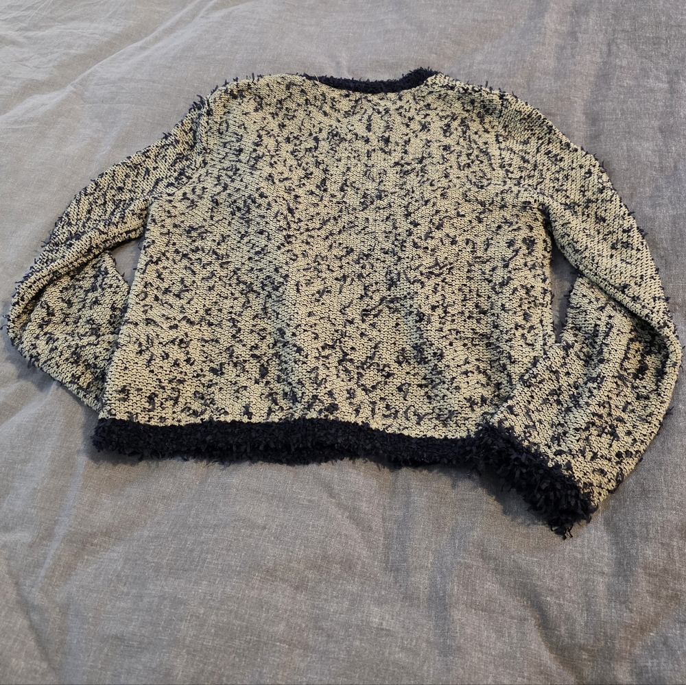 J. Crew Navy and Cream Textured Cardigan - Picture 8 of 12